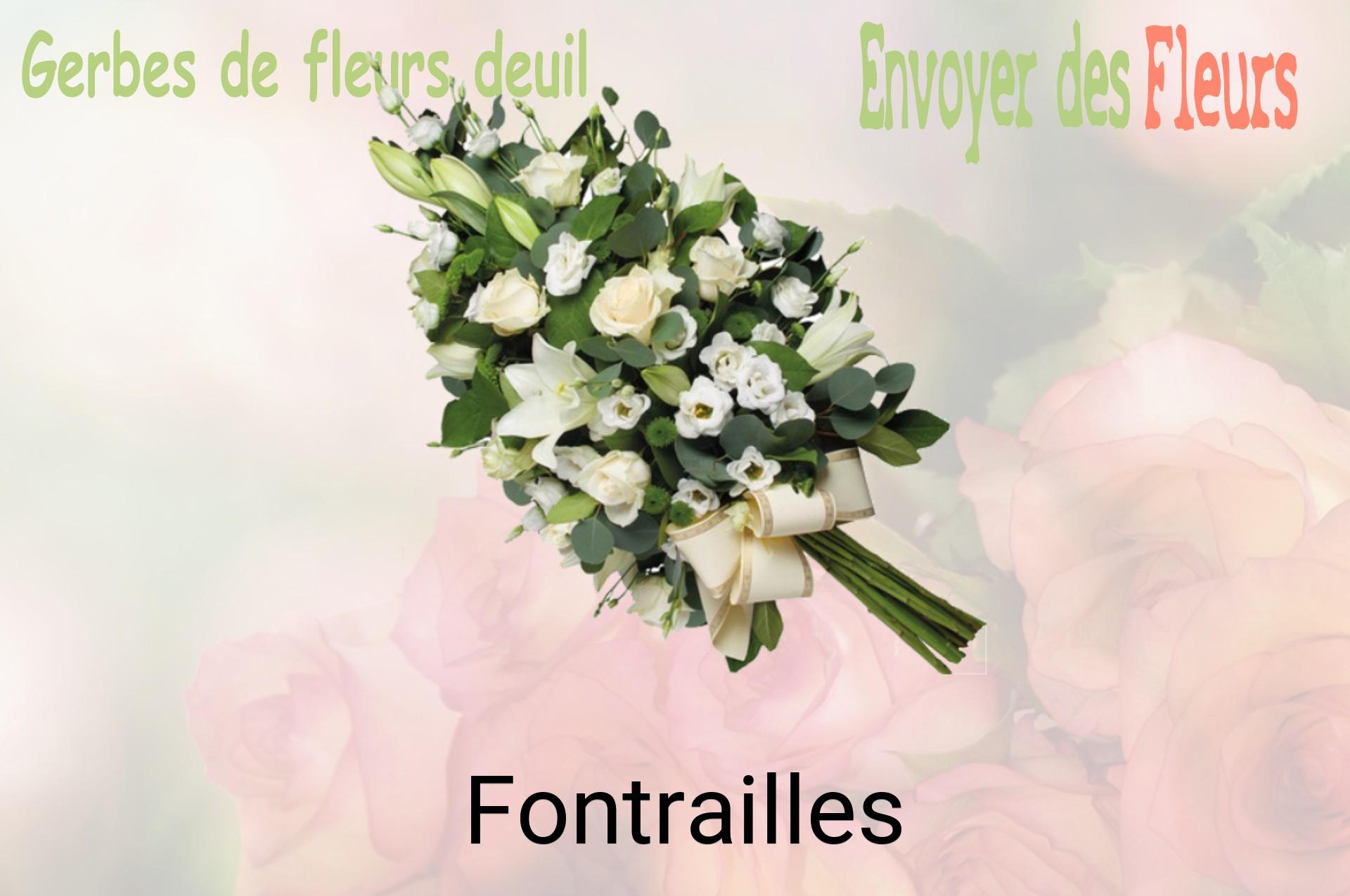 Gerbe de fleurs de deuil livrée à Fontrailles